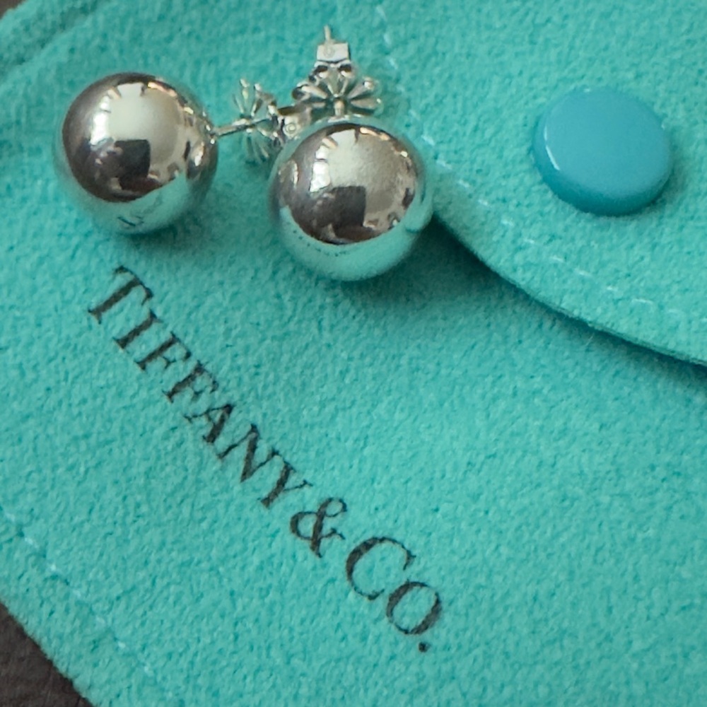 Tiffany & Co. Silver Ball Earrings 8mm